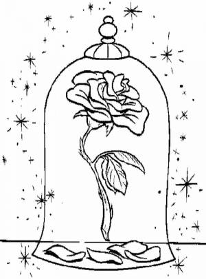Раскраска аленький цветочек рисунок #31 #197845