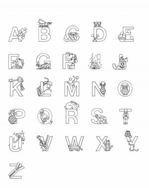 Раскраска алфавит лора для детей #10 #198721