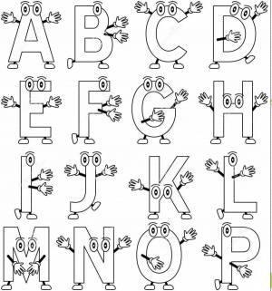 Раскраска алфавит лора для детей #14 #198725
