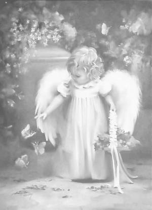 Раскраска ангел девочка #3 #200596