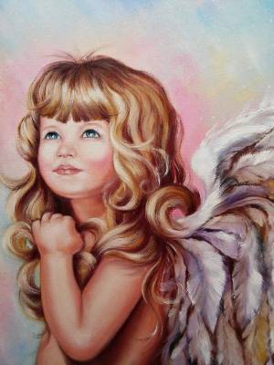 Раскраска ангел девочка #11 #200604