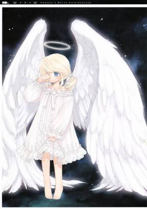 Раскраска ангел девочка #16 #200609