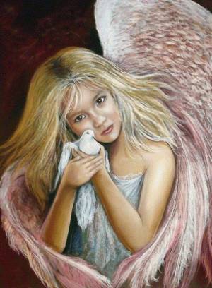 Раскраска ангел девочка #34 #200627