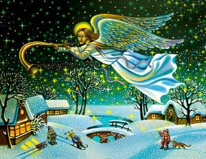 Раскраска ангел на рождество #13 #200722