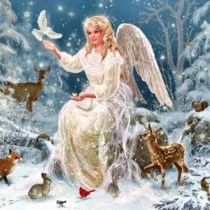Раскраска ангел на рождество #15 #200724