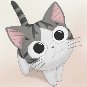 Раскраска аниме кот #2 #202354