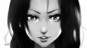 Раскраска аниме лицо девушки #1 #202431