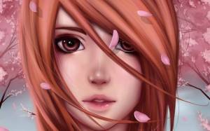 Раскраска аниме лицо девушки #10 #202440