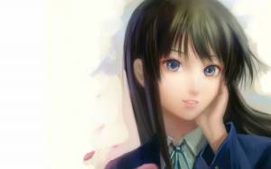 Раскраска аниме лицо девушки #12 #202442