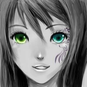 Раскраска аниме лицо девушки #15 #202445