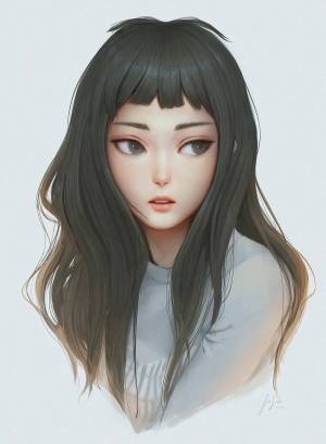 Раскраска аниме лицо девушки #18 #202448