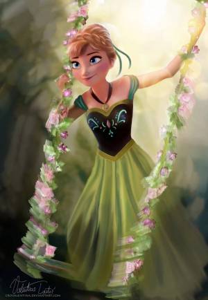 Раскраска анна принцесса #4 #203815