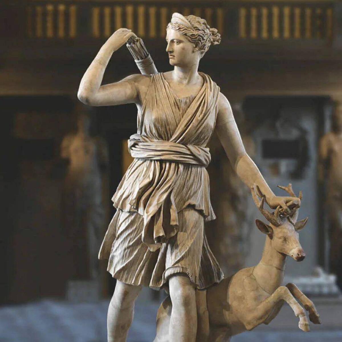 Покровительница древнего рима. Статуя Дианы Версальской.