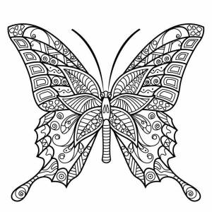 Раскраска антистресс бабочка #9 #204261