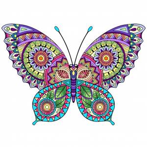 Раскраска антистресс бабочка #16 #204268