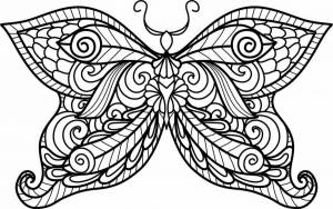 Раскраска антистресс бабочка #24 #204276