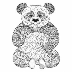 Раскраска антистресс панда #4 #205401