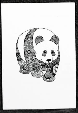 Раскраска антистресс панда #16 #205413