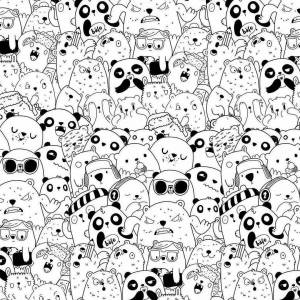 Раскраска антистресс панда #28 #205425