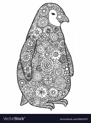 Раскраска антистресс пингвин #16 #205524