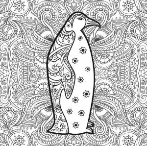 Раскраска антистресс пингвин #25 #205533