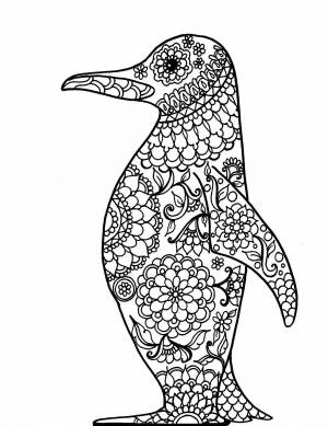 Раскраска антистресс пингвин #26 #205534