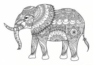 Раскраска антистресс слон #15 #205901
