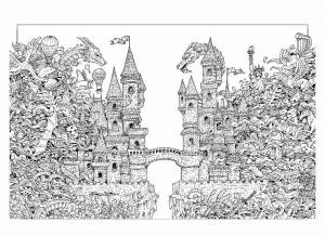 Раскраска антистресс читай город #33 #206192