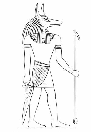 Раскраска анубис бог древнего египта #9 #206343