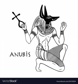 Раскраска анубис бог древнего египта #26 #206360
