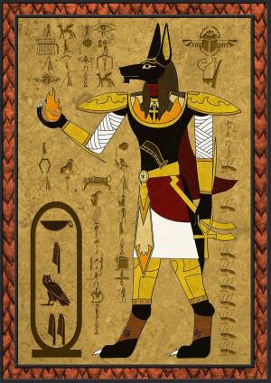 Раскраска анубис бог древнего египта #35 #206369