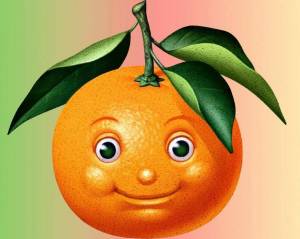 Раскраска апельсин для детей 2 3 лет #12 #206576