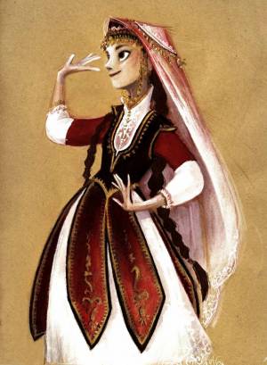 Раскраска армянский костюм национальный #14 #207373