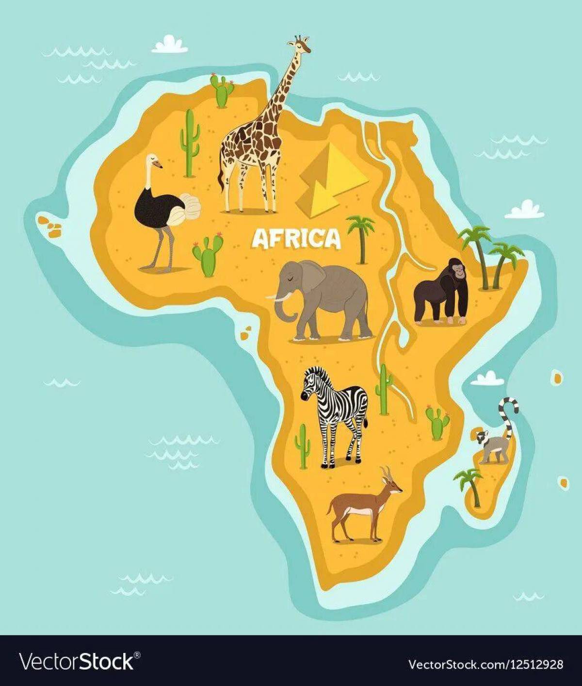Где живет жираф на каком материке. Африка карта для детей. Животные Африки для детей. Континент Африка для детей. Карта Африки картинка для детей.