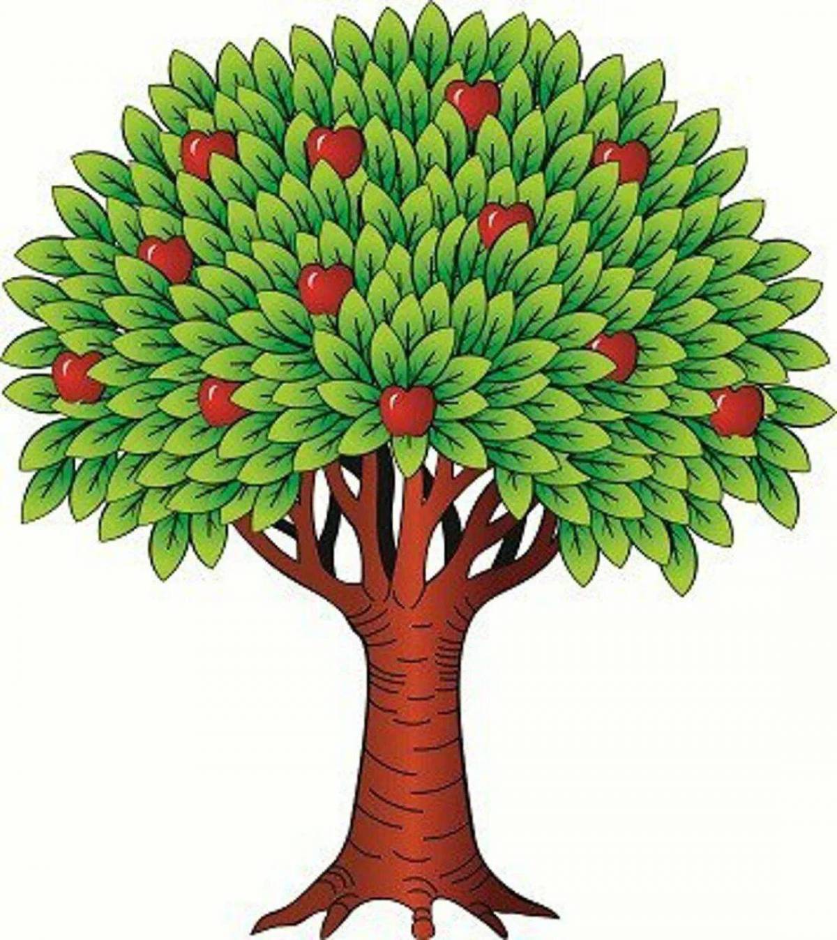Дерево картинка. Дерево для детей. Сказочное дерево вектор. Мультяшное цветное дерево. Красивое мультяшное дерево.