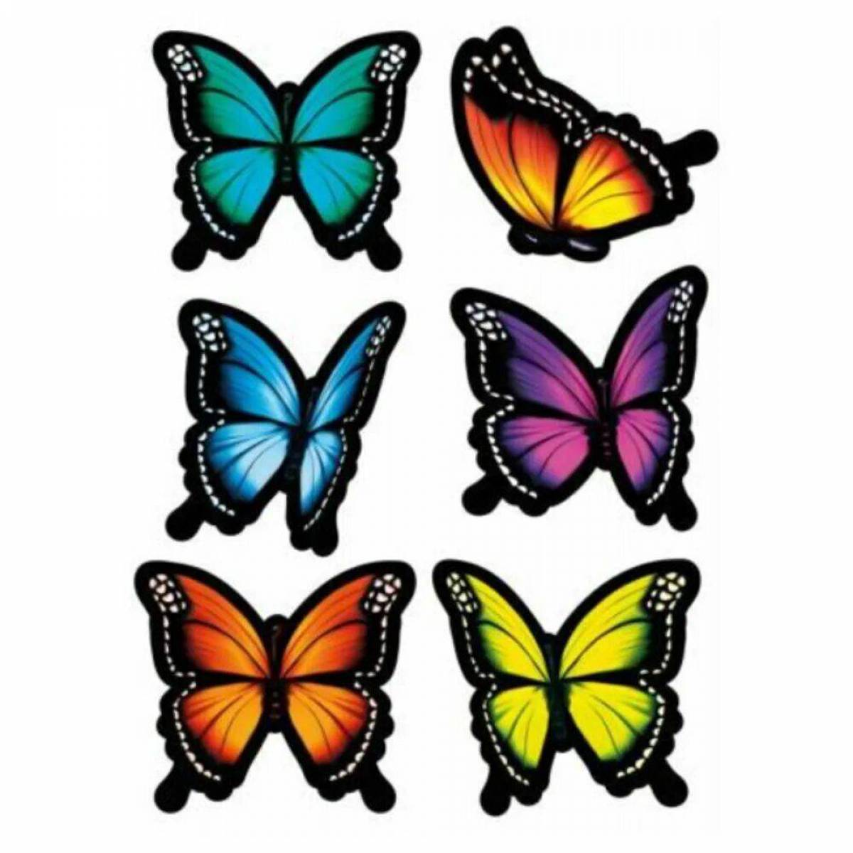 Бабочки много на одном листе #19