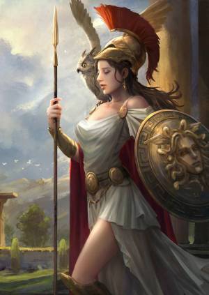 Раскраска афина богиня #2 #208405