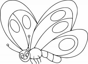 Раскраска бабочка для детей 2 3 лет #10 #209249