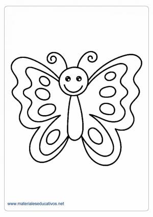 Раскраска бабочка для детей 2 3 лет #11 #209250