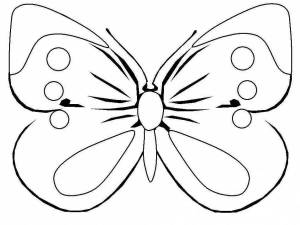 Раскраска бабочка для детей 2 3 лет #26 #209265