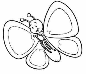 Раскраска бабочка для детей 2 3 лет #28 #209267