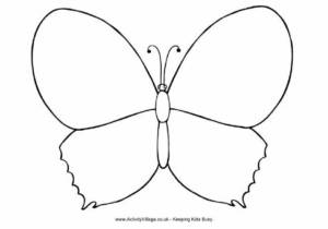 Раскраска бабочка для детей 2 3 лет #32 #209271