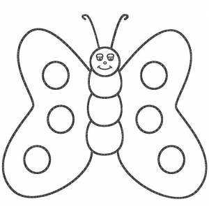 Раскраска бабочка для детей 2 3 лет #34 #209273