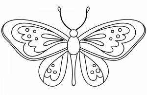 Раскраска бабочка для детей 2 3 лет #38 #209277