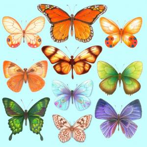 Раскраска бабочки маленькие #7 #209466