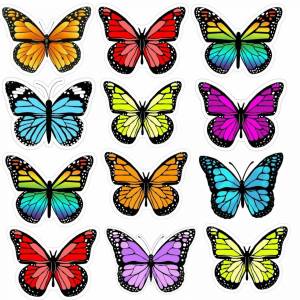 Раскраска бабочки много на одном листе #14 #209538