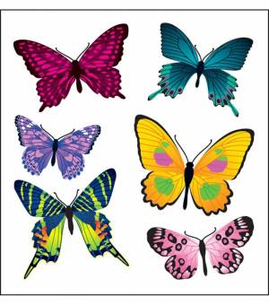 Раскраска бабочки много на одном листе #20 #209544