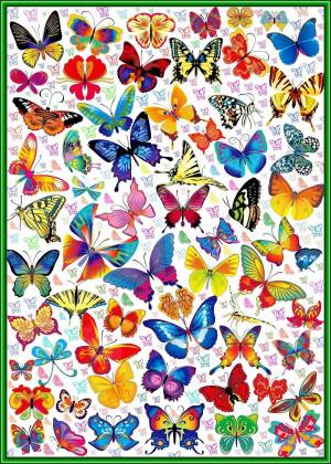 Раскраска бабочки много на одном листе #34 #209558