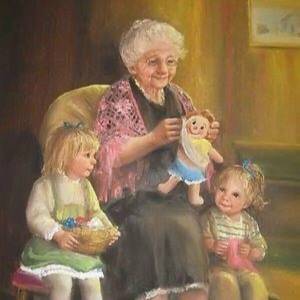 Раскраска бабушка и внучка #12 #209686