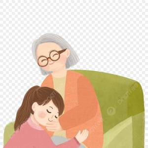 Раскраска бабушка и внучка #15 #209689